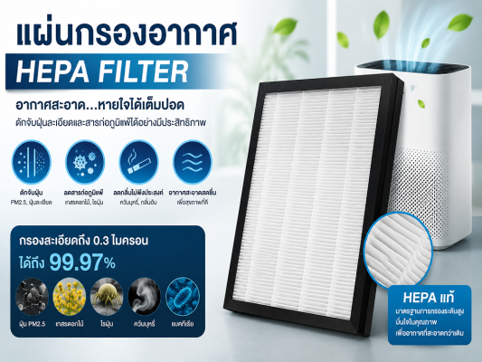 ข้อมูลวิชาการที่เกี่ยวข้องกับแผ่นกรองอากาศ Filter / HEPA Filter